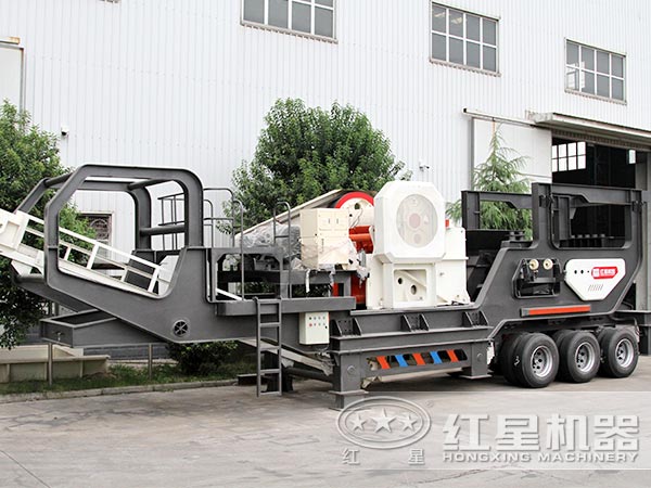 輪胎式移動破碎站-車載行走，隨用隨走，方便更快捷